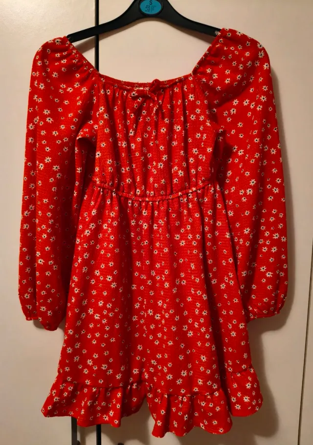 Vestido rojo floral Primark