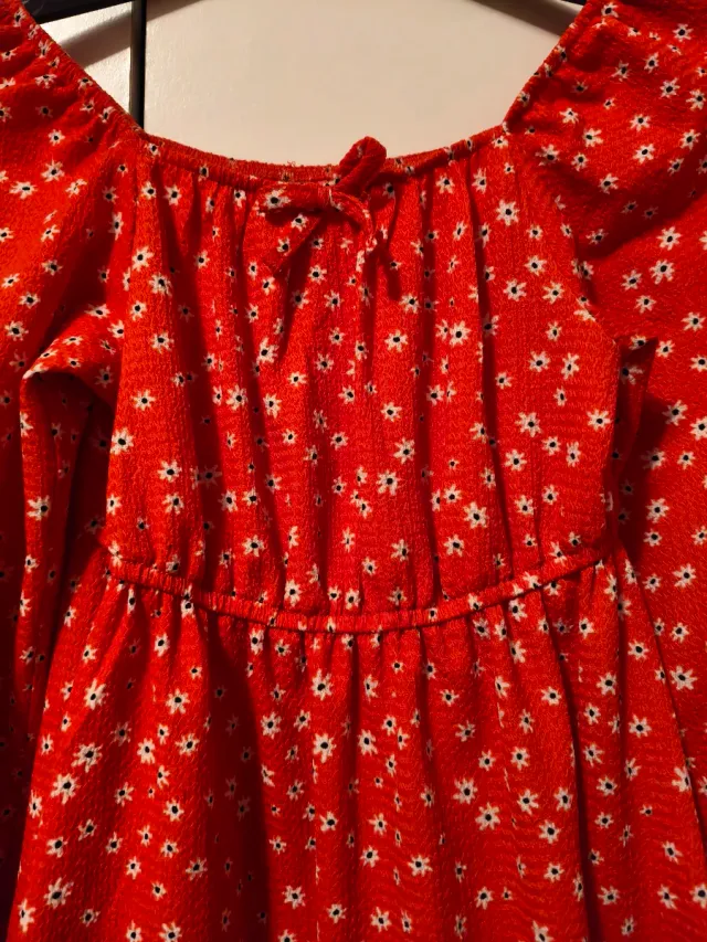 Vestido rojo floral Primark