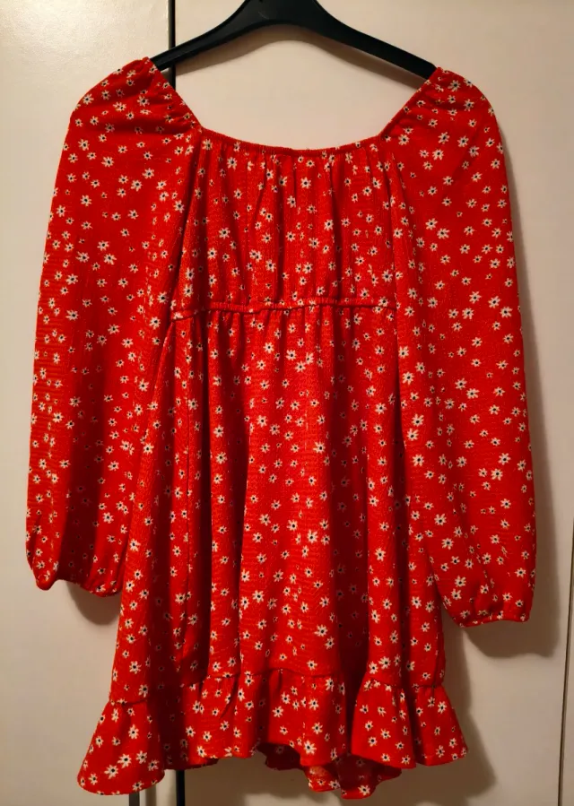 Vestido rojo floral Primark