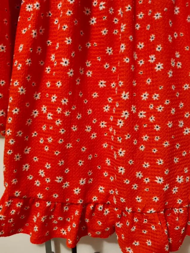 Vestido rojo floral Primark