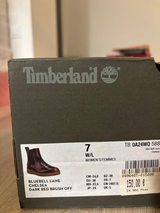 Botas Timberland negras y rojas