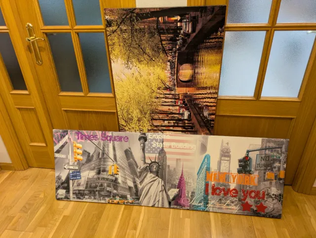 Pack 2 Cuadros Urbanos Grandes: Nueva York + Canal
