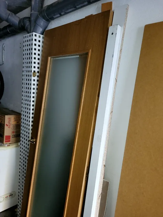 Puerta interior roble con cristal