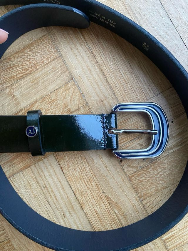 Cintura vernice verde Armani Jeans