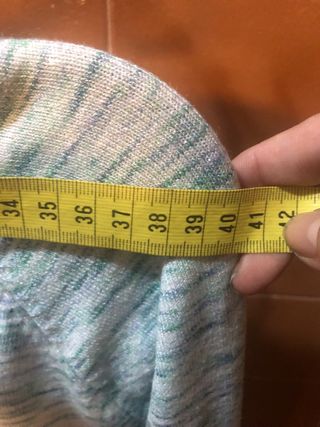 Jersey fino jaspeado azul y verde Talla L-XL