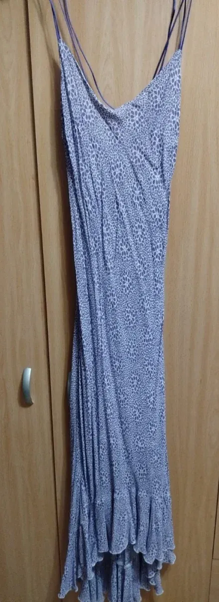 Vestido largo tirantes finos estampado