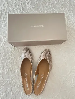 Bailarinas Tamaris Piel Beige/Gris