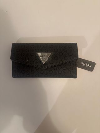 Billetera Guess Negra/Gris Sin Usar