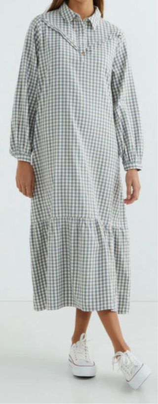 Vestido amplio de cuadros