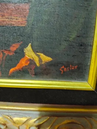 Cuadro antiguo sobre tabla