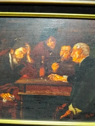 Cuadro antiguo sobre tabla