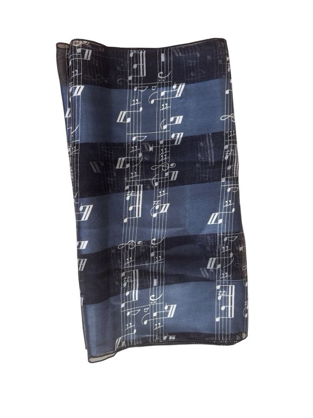 Pañuelo foulard notas musicales y piano