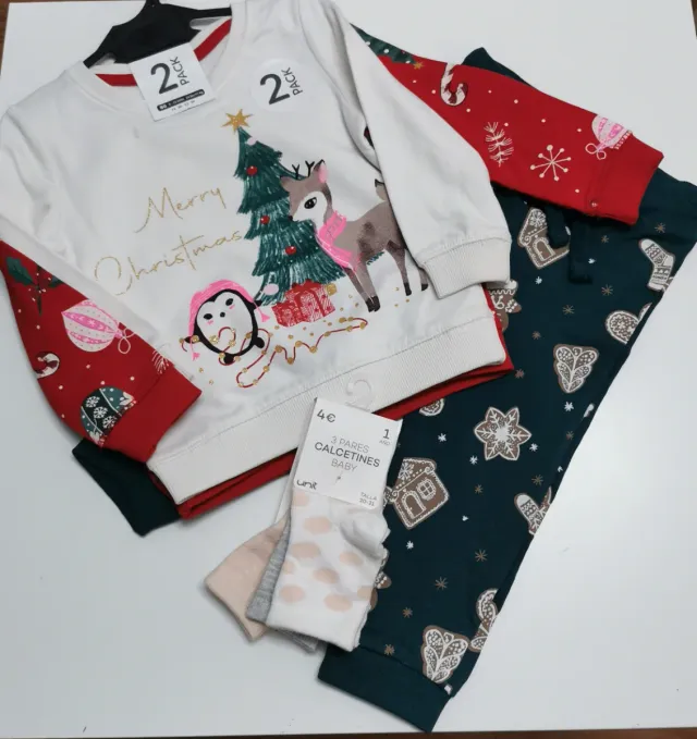 Lote Ropa Niña 9-12 Meses Navidad