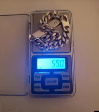 Preciosa pulsera esclava italiana. Plata de Ley