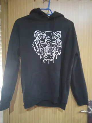 Sudadera Kenzo Negra con Logo Tigre