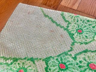 Haori kimono seda antiguo verde amarillo shibori