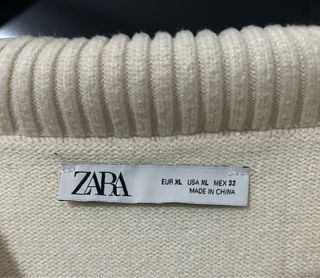 Jersey ZARA rayas beige y negro