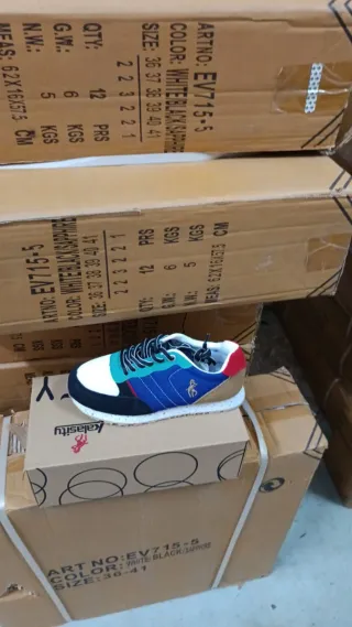 Zapatos Kalasty Blanco, Azul, Rojo, Blanco