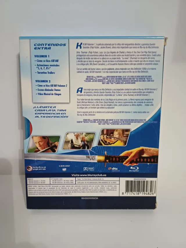 Pack Blu-ray Kill Bill Vol. 1 y 2
