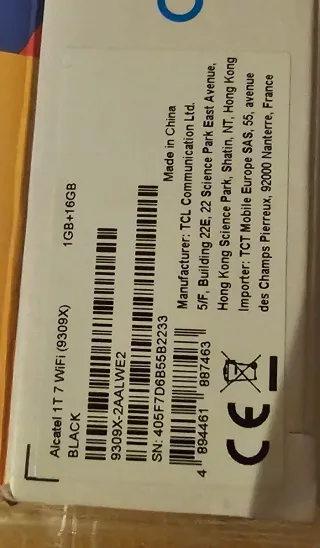 Tablet Alcatel 1T7 9309 7 Wifi