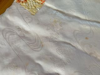 Haori kimono antiguo seda amarillo naranja shibori