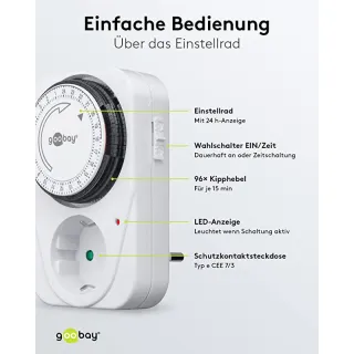 Temporizador Mecánico Goobay Analógico