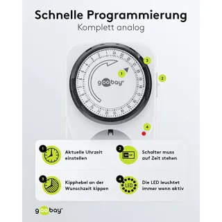 Temporizador Mecánico Goobay Analógico