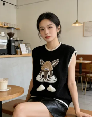 Chaleco de punto con Bugs Bunny