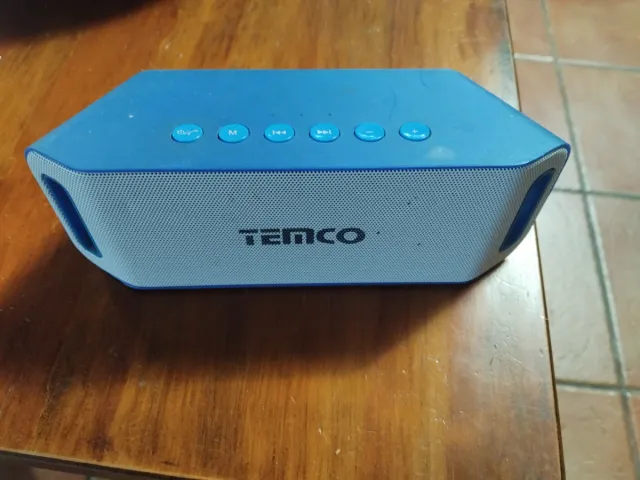 Altavoz TEMCO azul y blanco