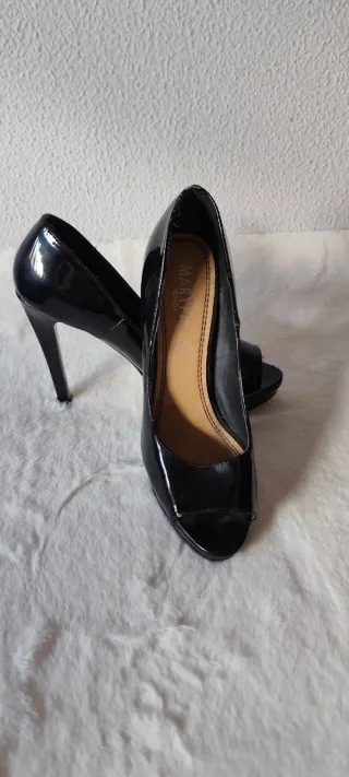 Sapatos de salto Marypaz pretos tamanho 38