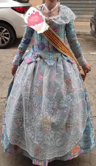 Traje Fallera Niña 15 Años + Accesorios