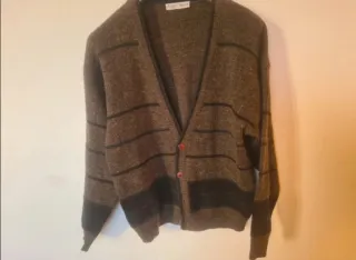Cardigan MARC GIBALDI vintage marrone e nero