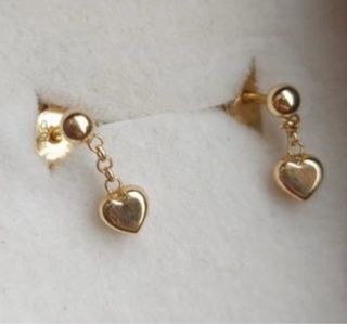 Orecchini Cuore Oro Giallo 750