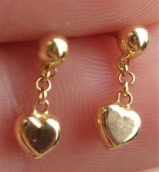 Orecchini Cuore Oro Giallo 750