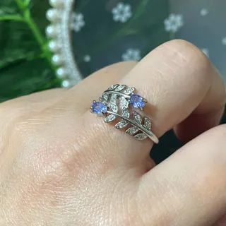 Anillo Ajustable con Tanzanita Natural