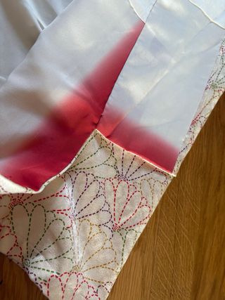 Haori Kimono sedamulticolor con diseño de abanicos