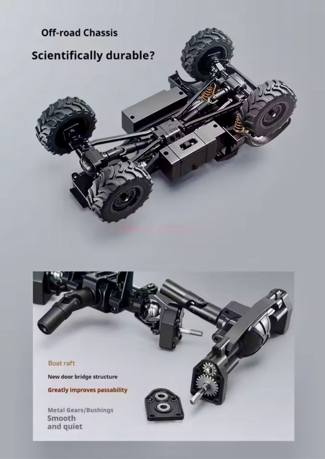 RC Crawler Camión Unimog U4000 4WD 1/18 verde