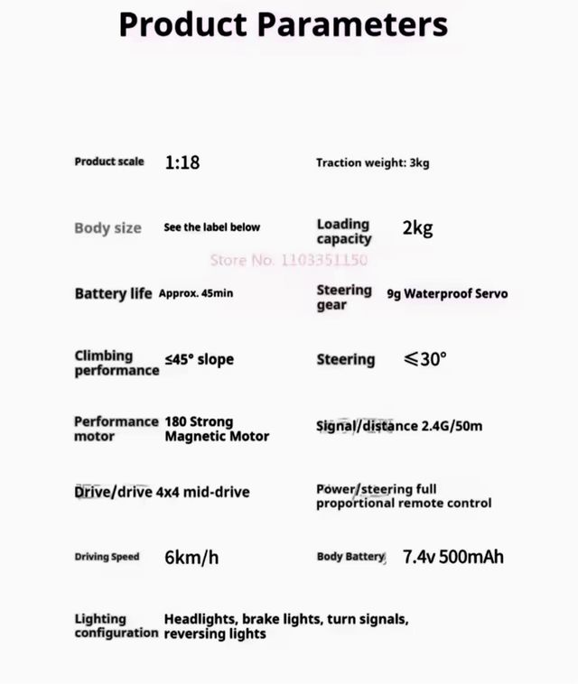RC Crawler Camión Unimog U4000 4WD 1/18 verde