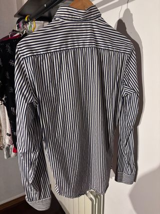 Camisa Zara Rayas Azul Talla S