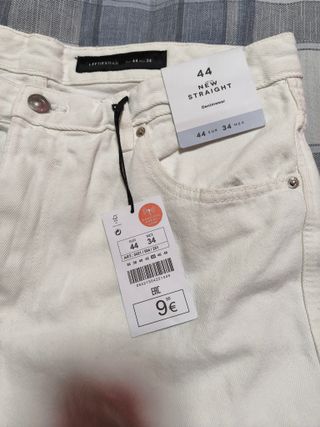 Pantalón vaquero blanco LEFTIESMAN Talla 44