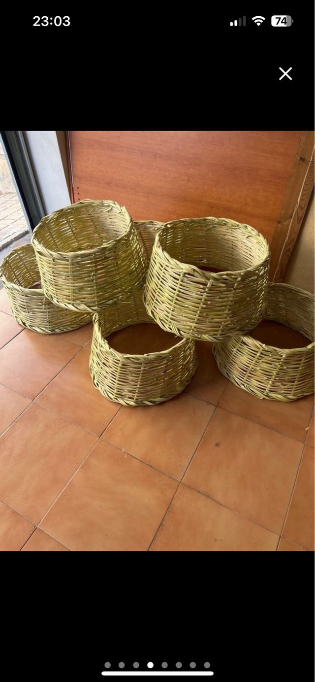 Cestas de mimbre para árbol de Navidad