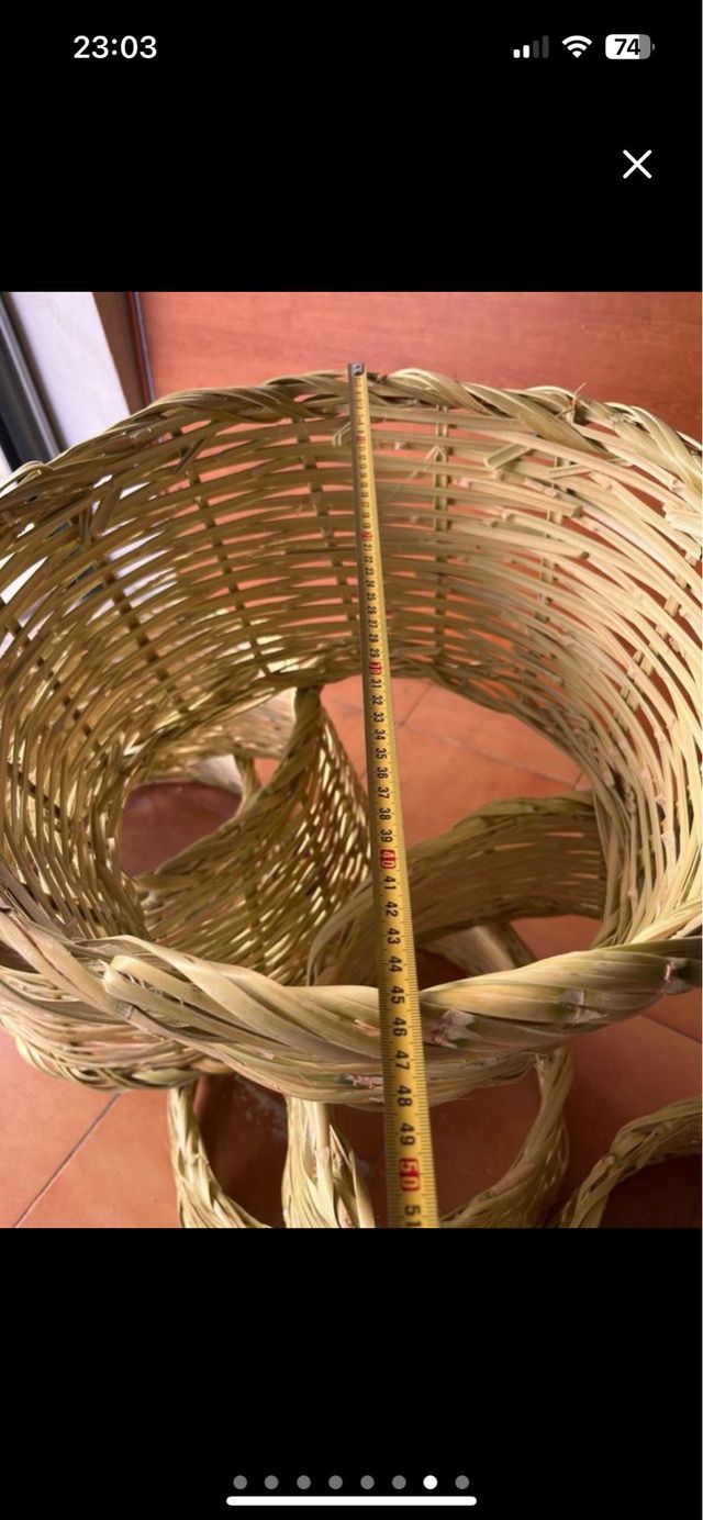 Cestas de mimbre para árbol de Navidad