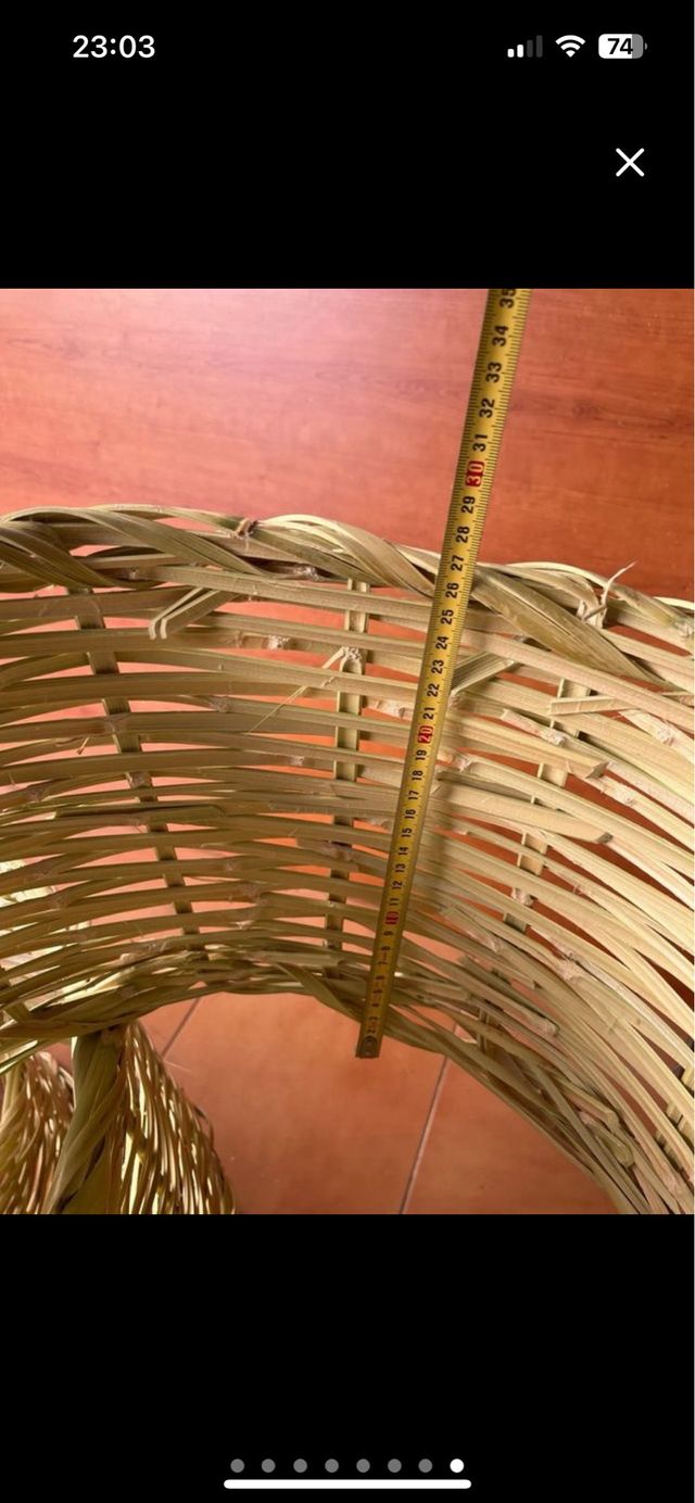 Cestas de mimbre para árbol de Navidad