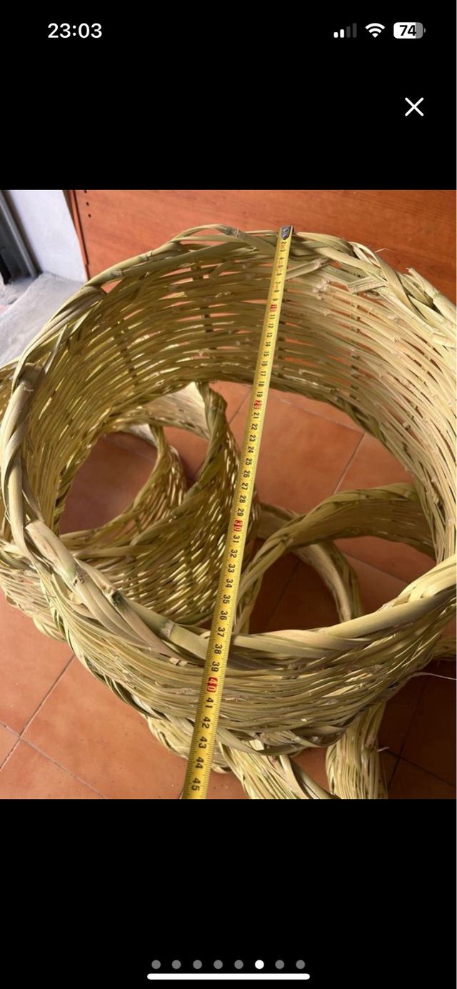 Cestas de mimbre para árbol de Navidad