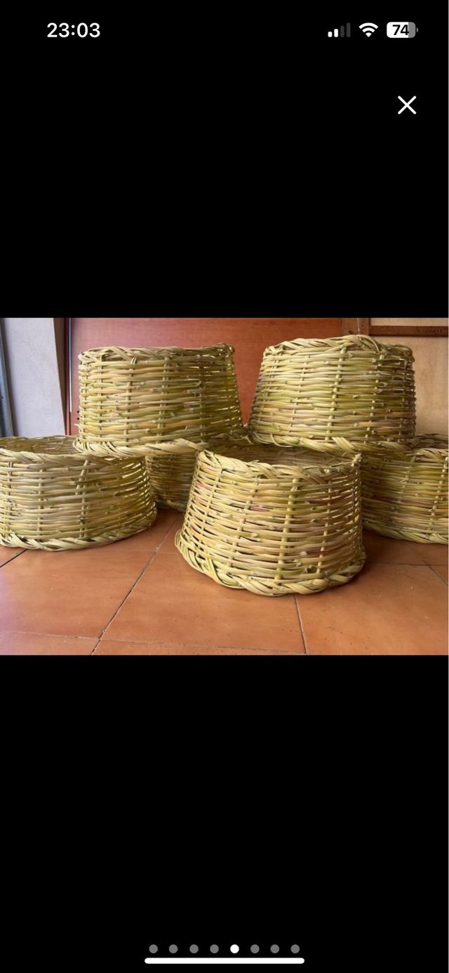 Cestas de mimbre para árbol de Navidad