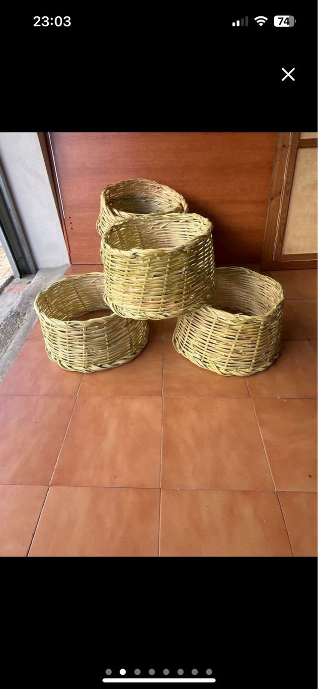 Cestas de mimbre para árbol de Navidad