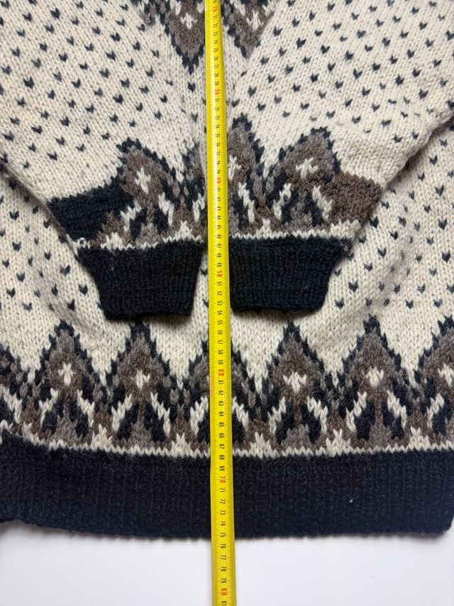 Suéter Lana Diseño Nórdico Montañas Talla M