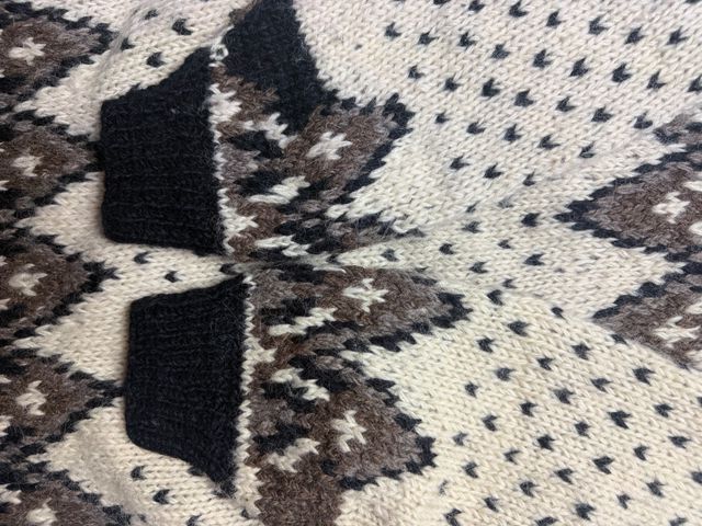 Suéter Lana Diseño Nórdico Montañas Talla M