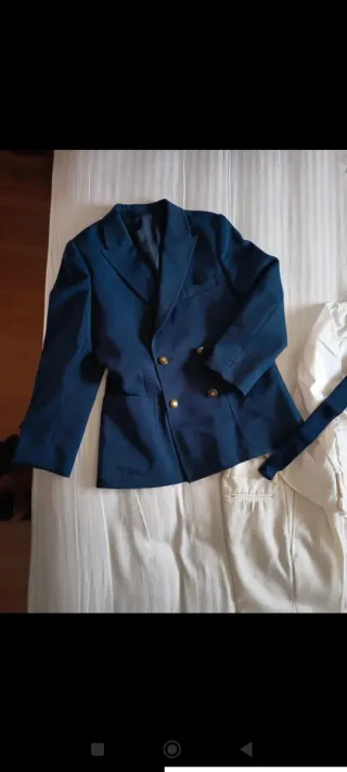 Traje de Comunión Antiguo Azul Marino