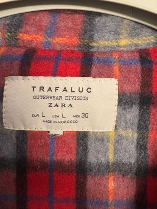 Sobrecamisa Zara cuadros